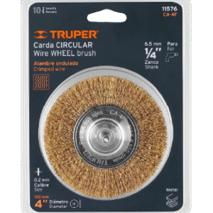 Escobilla de Bronce Circular 3″ para Taladro Truper