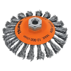 ESCOBILLA CIRC. TRENZADO 5″ X 19/32″ AC. AL CARB. TRUPER